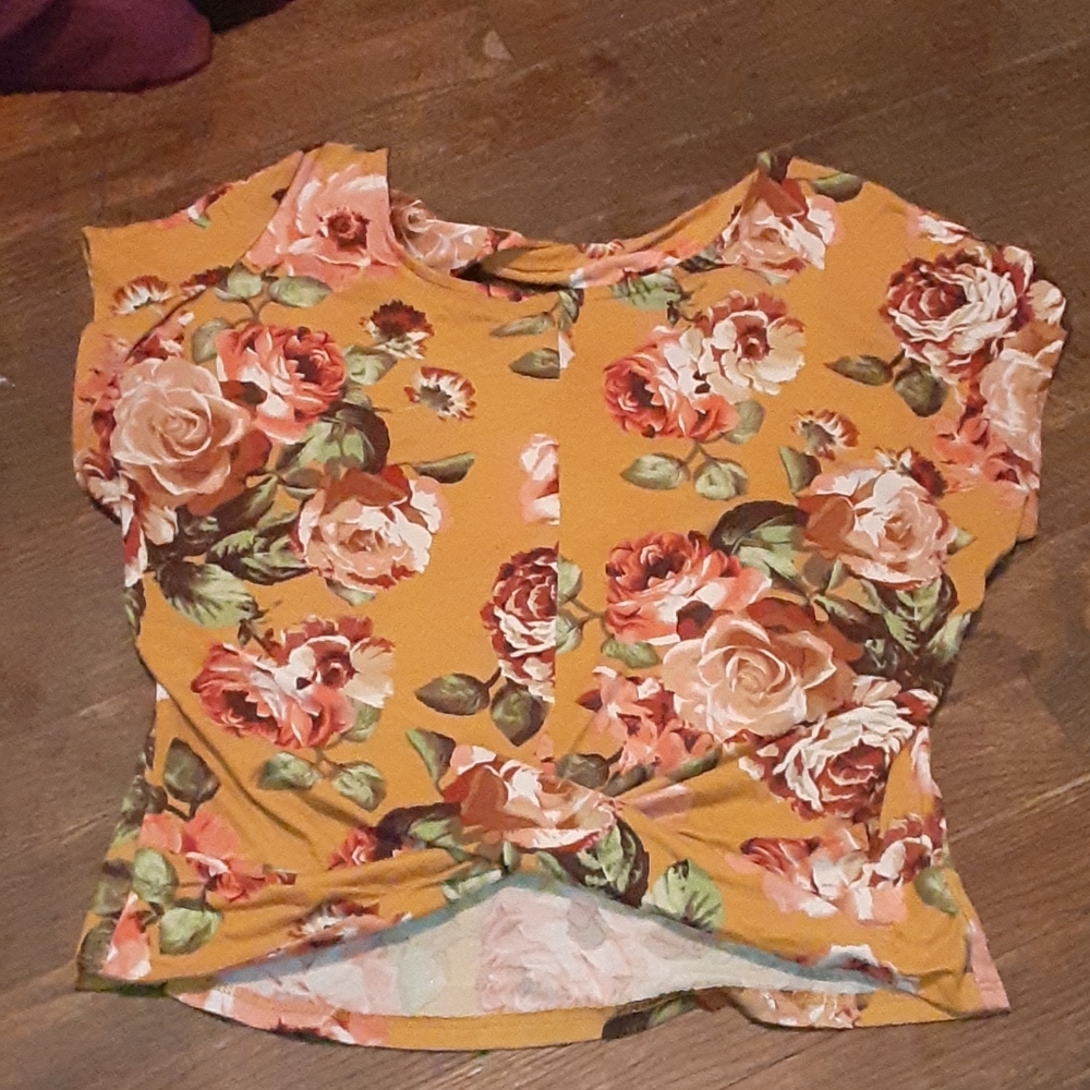 Yellow floral shirt